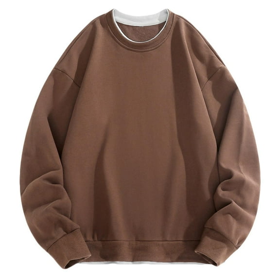Awdenio Sweatshirts for Men Fleece Crewneck Sweatshirt Cotton Long Sleeve Pullover Casual Thermal Shirts