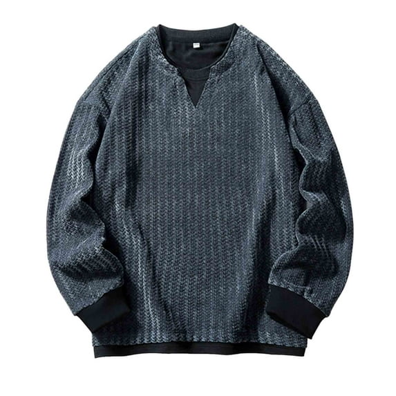 Awdenio Sweatshirts for Men Oversized Sweater Vintage Cable Knit Long Sleeve Women Heavy Crewneck Pullover