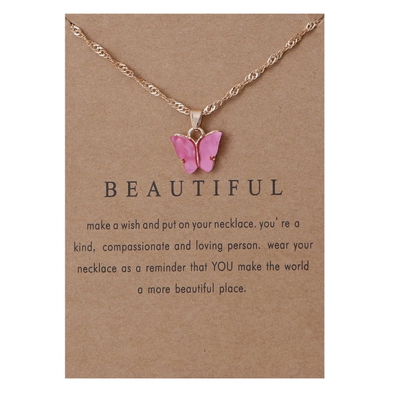 Awdenio Sweet Necklace Acrylic Color Clavicle Chain Necklace On