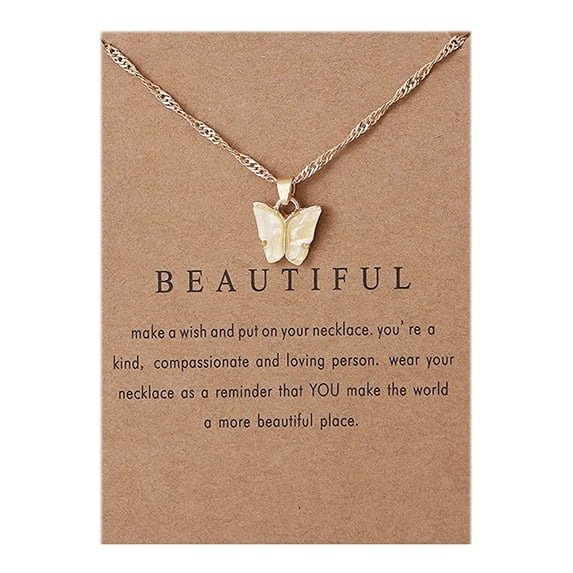 Awdenio Sweet Necklace Acrylic Color Clavicle Chain Necklace