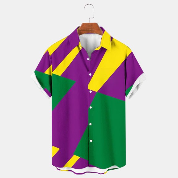 Awdenio T Shirts for Man Bowling Shirts for Men Print Short Sleeve Regular Fit Hawaiian Casual Button Down Beach Shirts