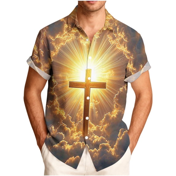 Awdenio Tshirts Shirts for Men Button Down Hawaiian Shirt Casual Loose Fit Cuban Collar Beach Shirts