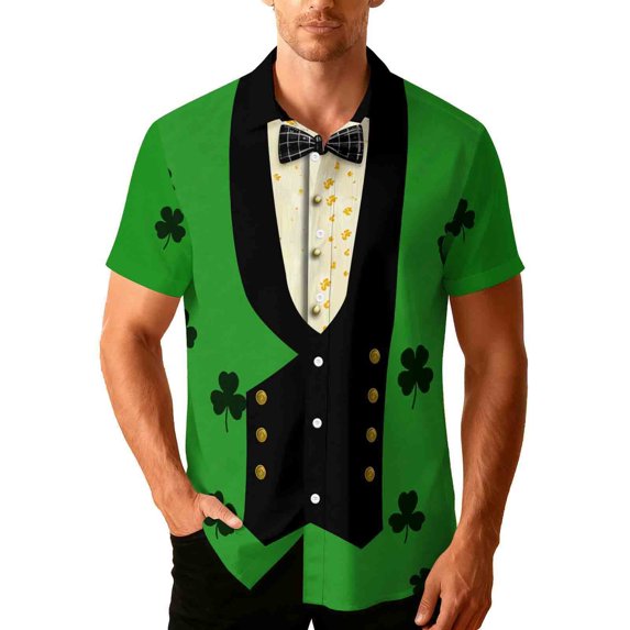 Awdenio Tshirts Shirts for Men Funny Tuxedo Graphic T-Shirt Novelty Short Sleeve Crewneck Button Down Shirts