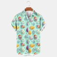 thumbnail image 1 of Awdenio Tshirts Shirts for Men Hawaiian Shirt Short Sleeves Button Down Beach Casual Shirts with Pocket, 1 of 4