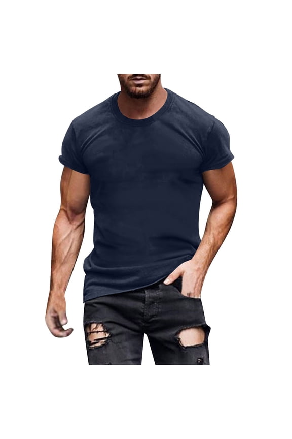 Tshirts Shirts for Men Ultra Soft Premium Essential Short Sleeve Crewneck Blank Performance Tee