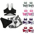 thumbnail image 1 of Awdenio Tummy Control Swimsuits Women 3 Piece Swimsuit Tropical Print Bikini Bathing Suit with Shorts, 1 of 8