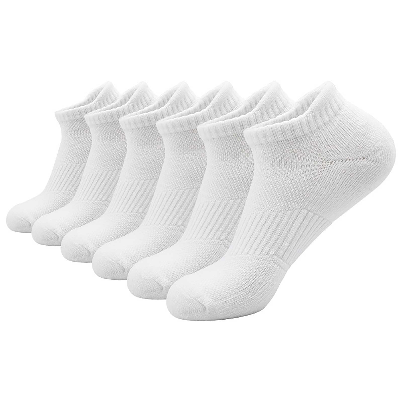 Awdenio Unisex Ankle Cotton Socks Athletic Cushioned Breathable Low Cut Tab with Arch Support - 6 Pairs