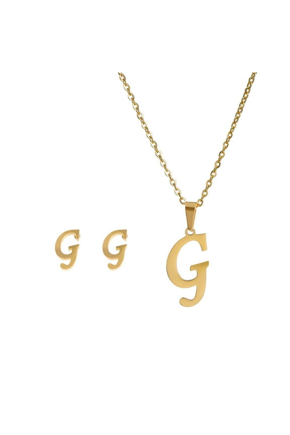 Valentine's 26 English Letter Name Chain Pendant Necklaces Cute Necklaces for Teen Dainty Personalized Letter Necklace Gold Jewelry Gift for