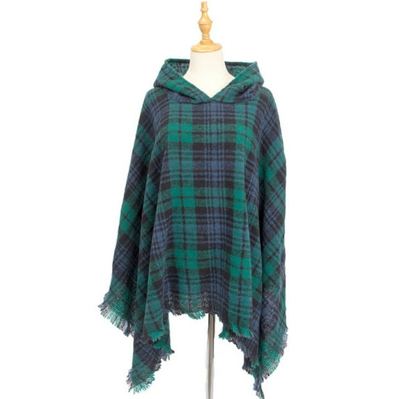 Awdenio Valentine's Day Gift Women's Fashion Scarves, Womens Warm Long Shawl Wraps Large Scarves Knit Hooded Cloak Tassel Plaid Scarf