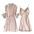 thumbnail image 1 of Awdenio Valentine's Day Pajamas for Women New Women Lace Teddy Cute Deep V Piece Nightdress Sleepwear 2-piece set, 1 of 3