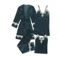 thumbnail image 1 of Awdenio Valentine's Day Pajamas for Women New Women Lace Teddy Cute Deep V Piece Nightdress Sleepwear 4-piece set, 1 of 3