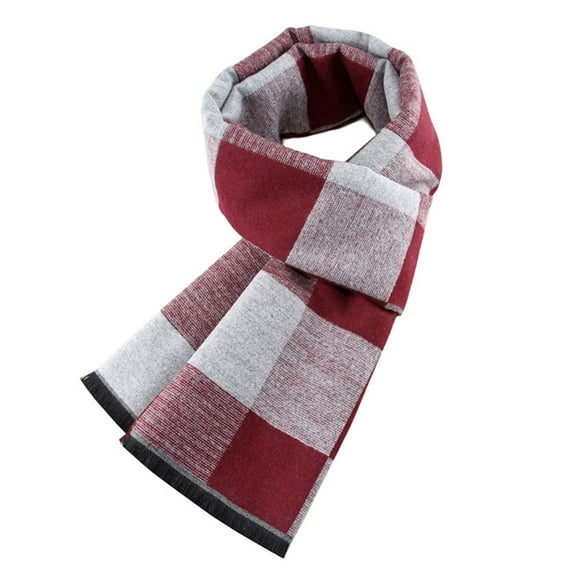 Awdenio Valentine's Day Trends Men's Women's Winter Wool Scarf Plaid Tassel Scarf for Fall Winter Long Soft Knit Fashion Classic Neck Scarves