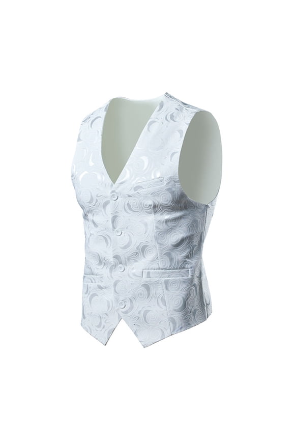 Vest for Men Slim Fit Herringbone Tweed Suits Vest Premium Wool Blend Waistcoat