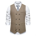 thumbnail image 1 of Awdenio Vest for Men Vest Women Double-breasted Business Men's Suit Vest Office Waistcoat Sleeveless Spring, 1 of 9