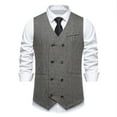 thumbnail image 1 of Awdenio Vest for Men Vest Women Double-breasted Business Men's Suit Vest Office Waistcoat Sleeveless Spring, 1 of 9