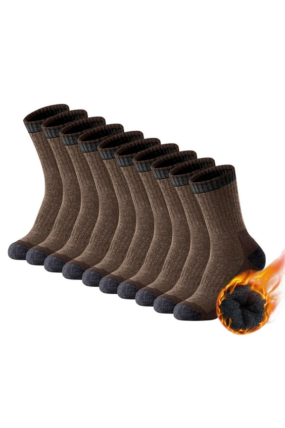 Awdenio Warm Thermal Wool Socks for Winter Moisture Wicking and Breathable Cozy Boot Socks for Men and Women 5 Pairs