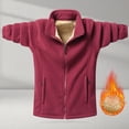 thumbnail image 1 of Awdenio Winter Coats for Men Full Zip Sweater Fleece Jacket,Sherpa Lined Windproof Jacket with Zip Pocket, 1 of 8
