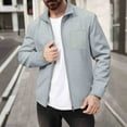 thumbnail image 1 of Awdenio Winter Coats for Men Zipper Long Sleeve Collared Coat with Pockets Outdoor Casual Jackets, 1 of 3