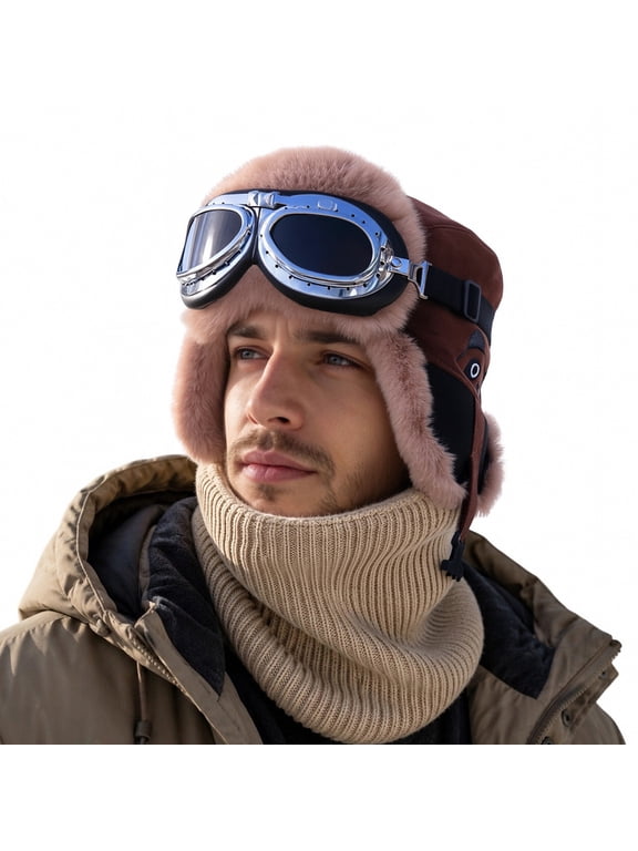 Awdenio Winter Hats for Men Vintage Pilot Cap Adult Men Women