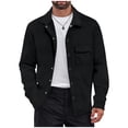 thumbnail image 1 of Awdenio Winter Jackets for Men Button Down Lightweight Long Sleeve Shacket Wrinkle Overshirts with Pockets, 1 of 9