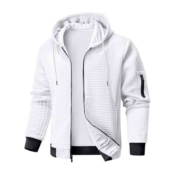 Awdenio Winter Jackets for Men Lightweight Hoodie Full Zip Sweatshirt Casual Jacket Coat