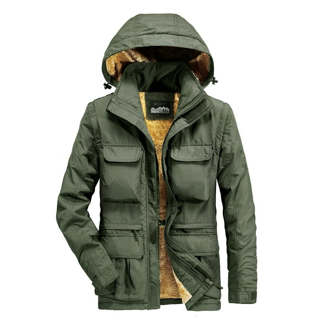 Awdenio Winter Jackets for Men Outdoor Loose Fit Waterproof Sportswear