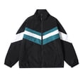 thumbnail image 1 of Awdenio Winter Jackets for Men Patchwork Jacket Mens Full Zip Windbreaker Vintage Varsity Jacket, 1 of 8