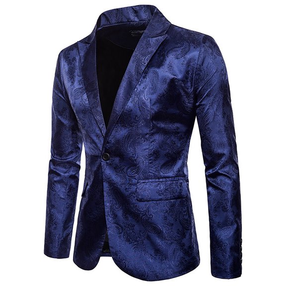 Awdenio Winter Warm Coats Men's and Winter Fashion Personality Solid Color Casual Suit Jacket,Size M-3XL