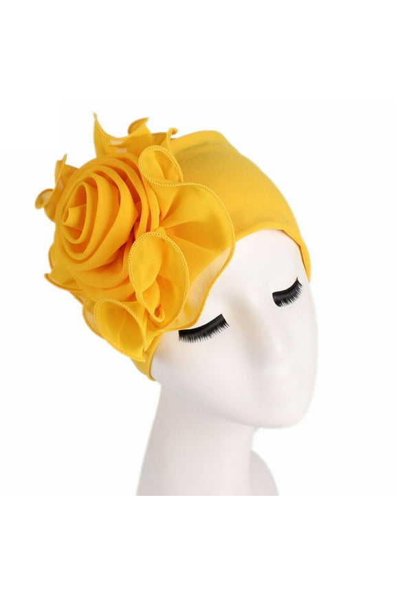 Winter Women's Hats & Caps , Women Ladies Retro Big Flowers Hat Turban Hat Cap Pile Cap YE