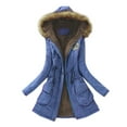 thumbnail image 1 of Awdenio Winter Womens Warm Coat Hooded Jacket Slim Winter Outwear, Size S-3XL, 1 of 3