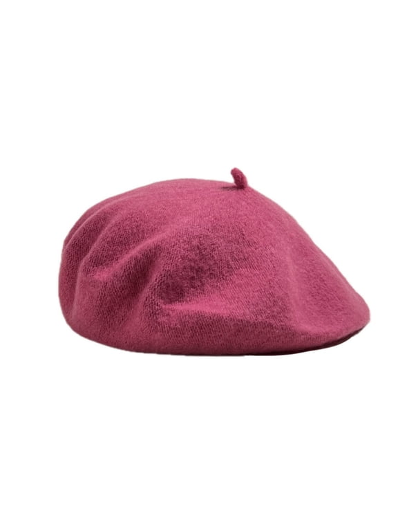 Women Men French Beret Solid Color Warm Beanie Hat Artist Painter Fancy Dress Costumes