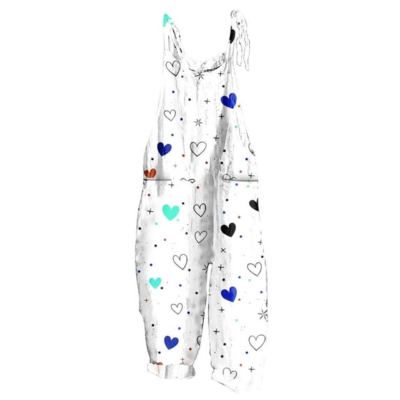 Awdenio Women Rompers Summer Utility Jumpsuit Women: Wide Leg Jumpsuit With Pockets Valentine's Day Plus Size Jumpsuit