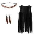 thumbnail image 1 of Awdenio Women's Activewear Tank Tops, Headpiece Headband Earrings Suede Earrings Cosplay Hippie Women's Girls' Tassel Fringe Cosplay Costume Performance Party / Evening Masquerade Tank Tops, 1 of 4