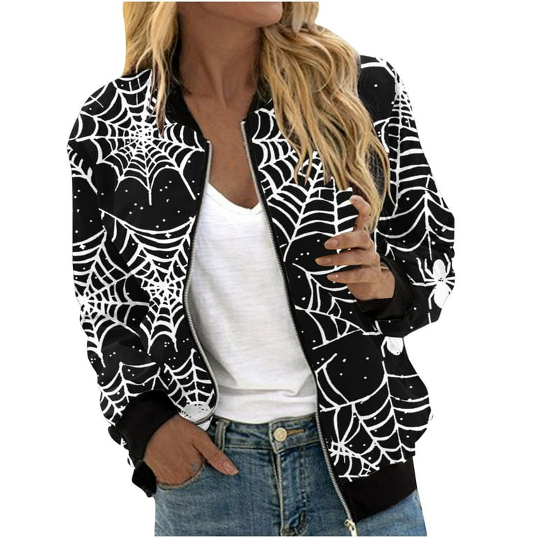 Fashion Casual Printed Bomber Jacket Loose Overcoat Fashion Casual Printed Bomber Jacket Loose Overcoat