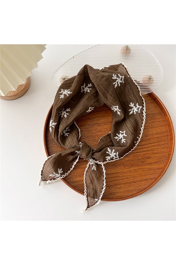 Women's Cold Weather Scarves & Wraps, Women's Cotton Linen Lace Scarf Outer Silk Scarf Neck Scarf Decorative Lace Sunscreen Headscarf