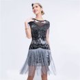 thumbnail image 1 of Awdenio Women's Dresses Clearance Sale, 1920 Vintage sequin dress, studded tassel dress, high-end banquet round neck small dress, round neck dress, 1 of 5
