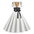 thumbnail image 1 of Awdenio Women's Dresses Clearance, Women's Casual Loose Short Sleeve Loose Dress Oktoberfest Print Classic Print Dress Sale, 1 of 3