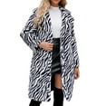 thumbnail image 1 of Awdenio Women's Fur & Faux Fur Jackets & Coats, Womens Ladies Warm Faux Furry Long Coat Jacket Winter Solid V-neck Outerwear, 1 of 9
