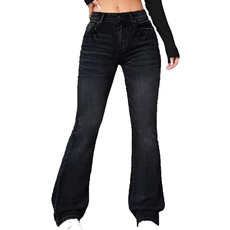 amazon casual straight mid waist denim jeans