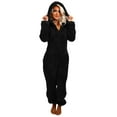 thumbnail image 1 of Awdenio Jumpsuits for Women Fuzzy Onesie Hooded Solid Pajamas Zipper Long Sleeve Plush Romper, 1 of 7