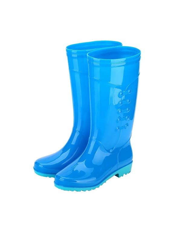 Women's Mid-Calf Boots , Adult High-top Non-slip and Rain Boots with Velvet and Wear-resistant