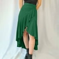 thumbnail image 1 of Awdenio Women's Skirts High Low Skirts Asymmetrical Flowy Skort Dance Maxi with Underneath Elastic High Waisted Ruffle Casual, 1 of 8