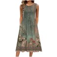 thumbnail image 1 of Awdenio Women's Summer Tank Midi Dress with Pockets Sleeveless A-Line Dress Casual Floral T-Shirt Dress Flowy Beach Sundress, 1 of 6