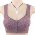 thumbnail image 1 of Awdenio Womens Bras Front Closure Bras New Comfortable Convenient Front Close Button Cotton Bras, 1 of 3
