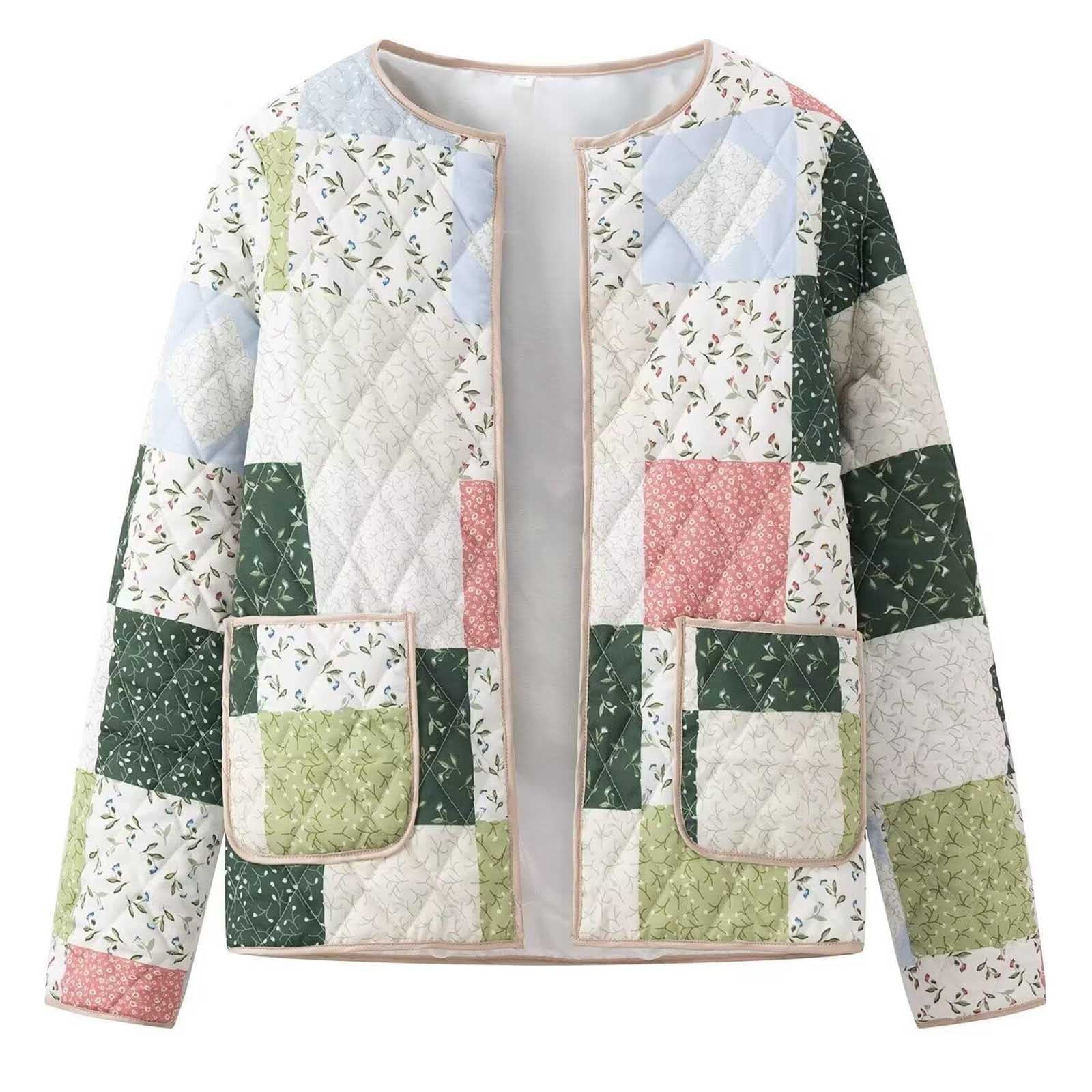 Wavlynn Oversized Jacquard Hooded Jacket For Women Soft Cotton Khaki Cozy Fall Essential main image 1