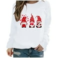 thumbnail image 1 of Awdenio Womens Fashion Sweatshirts Ladies Casual Valentine's Day Heart Print Round Neck Casual Blouse Tops, 1 of 3