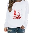 thumbnail image 1 of Awdenio Womens Fashion Sweatshirts Ladies Casual Valentine's Day Heart Print Round Neck Casual Blouse Tops, 1 of 3