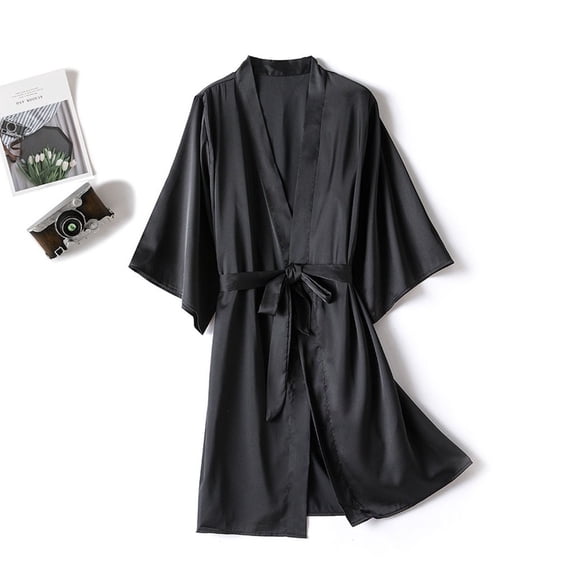 Awdenio Womens Robe, Silky Satin Robe Wedding Bridal Party Bride Bridesmaid Robes Kimono Loungewear Dressing Gowns