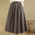 thumbnail image 1 of Awdenio Womens Skirts Boho Flowy A Line Skirts High Waisted Pleated Long Beach Dress, 1 of 8