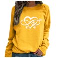 thumbnail image 1 of Awdenio Womens Spring Plus Size Tops Ladies Casual Footprints Printing Raglan Long Sleeve Shirts Blouse Tops, 1 of 4